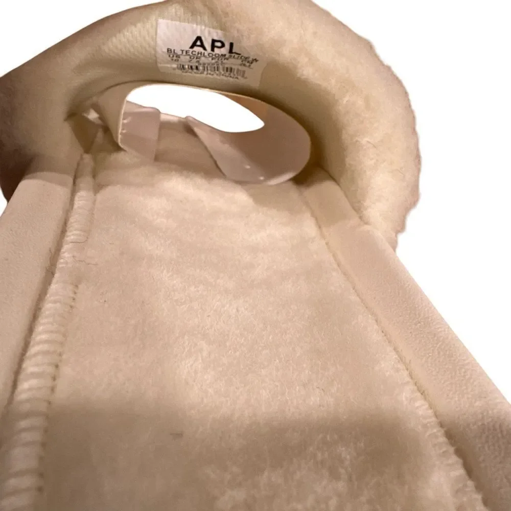 Revolve APL: Athletic Propulsion Labs Womens Shearling Slides - Pristine/Almond
